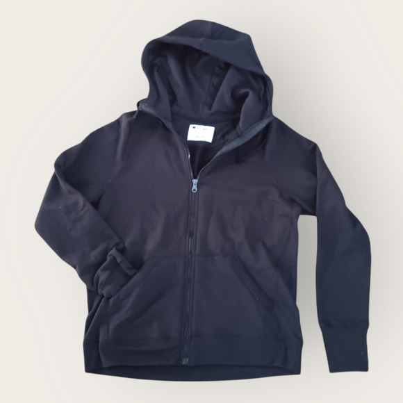 Champion Other - CHAMPION MEN'S SIZE SMALL BLACK HOODED FRONT ZIPPER POCKET SWEATSHIRT.